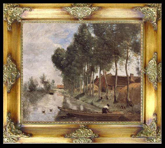 framed  Jean Baptiste Simeon Chardin Landscape at Arleux du Nord, Ta039